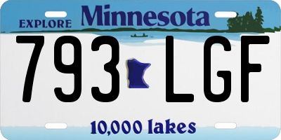 MN license plate 793LGF
