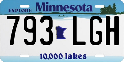 MN license plate 793LGH