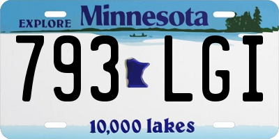 MN license plate 793LGI