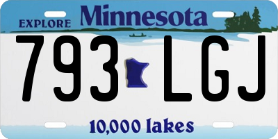 MN license plate 793LGJ