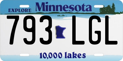 MN license plate 793LGL