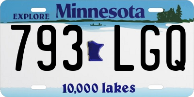 MN license plate 793LGQ