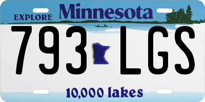 MN license plate 793LGS