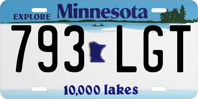 MN license plate 793LGT