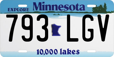 MN license plate 793LGV