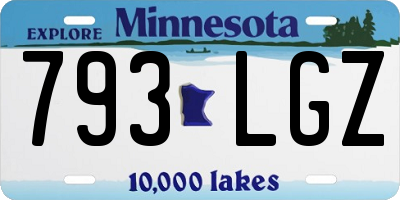 MN license plate 793LGZ