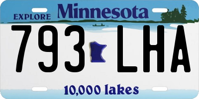 MN license plate 793LHA