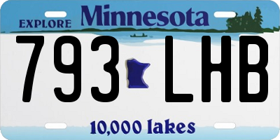 MN license plate 793LHB
