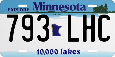 MN license plate 793LHC