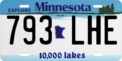 MN license plate 793LHE