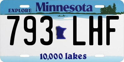 MN license plate 793LHF