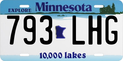 MN license plate 793LHG