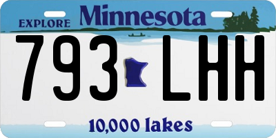 MN license plate 793LHH