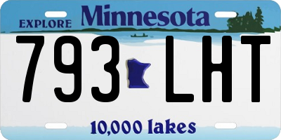 MN license plate 793LHT