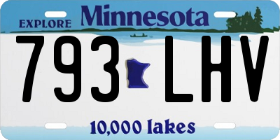 MN license plate 793LHV