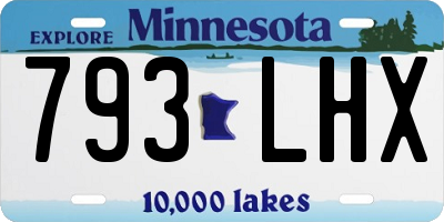 MN license plate 793LHX