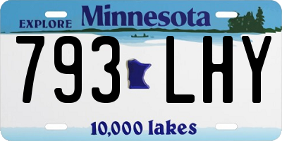 MN license plate 793LHY