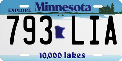 MN license plate 793LIA