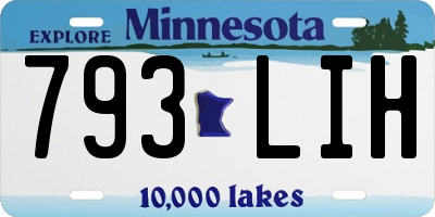 MN license plate 793LIH
