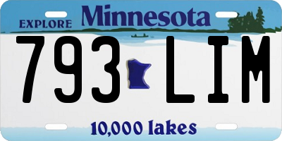 MN license plate 793LIM