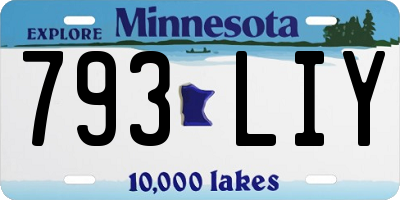 MN license plate 793LIY