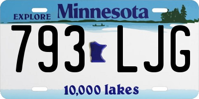 MN license plate 793LJG