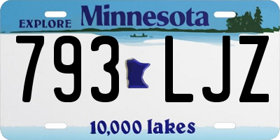 MN license plate 793LJZ