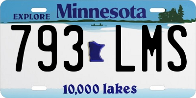 MN license plate 793LMS