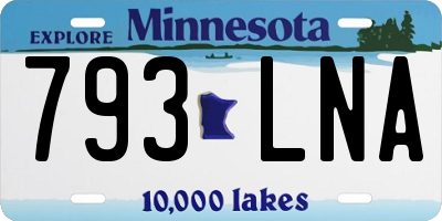 MN license plate 793LNA