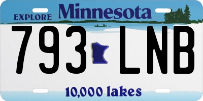 MN license plate 793LNB