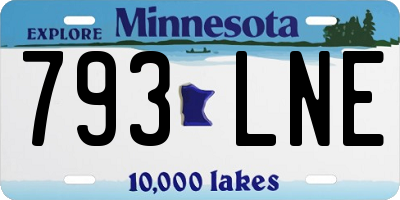 MN license plate 793LNE