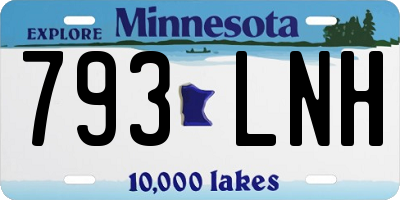 MN license plate 793LNH