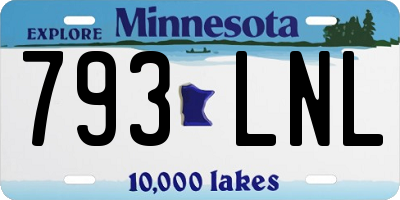 MN license plate 793LNL