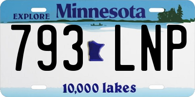 MN license plate 793LNP