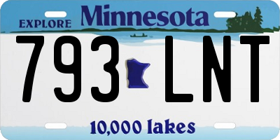 MN license plate 793LNT