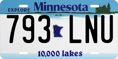 MN license plate 793LNU