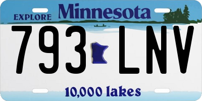 MN license plate 793LNV