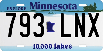 MN license plate 793LNX