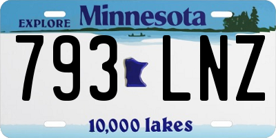 MN license plate 793LNZ