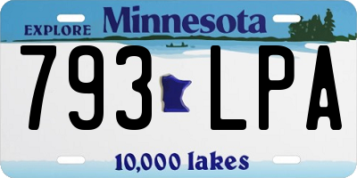 MN license plate 793LPA