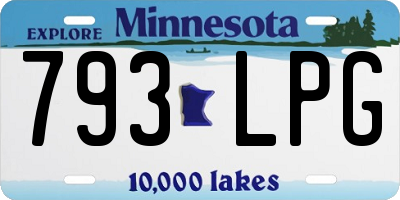 MN license plate 793LPG