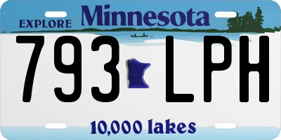 MN license plate 793LPH
