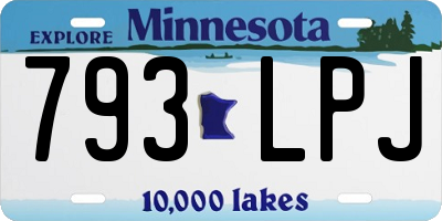 MN license plate 793LPJ