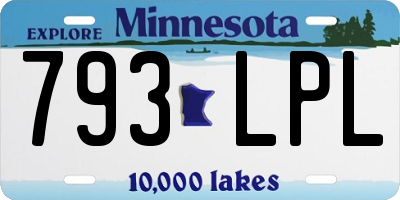 MN license plate 793LPL