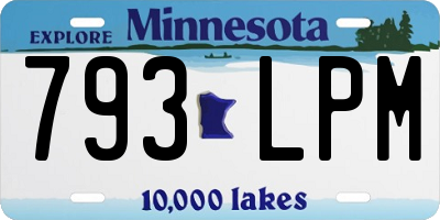 MN license plate 793LPM