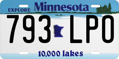 MN license plate 793LPO
