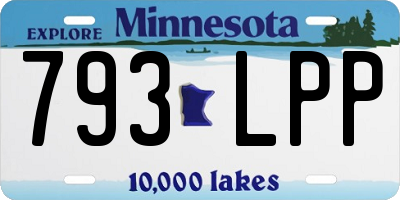 MN license plate 793LPP