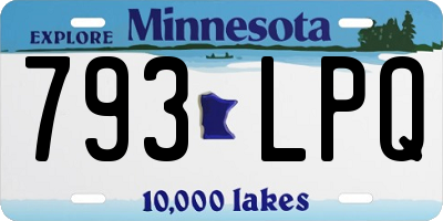 MN license plate 793LPQ