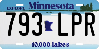 MN license plate 793LPR