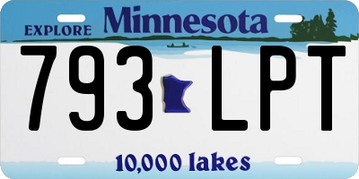 MN license plate 793LPT